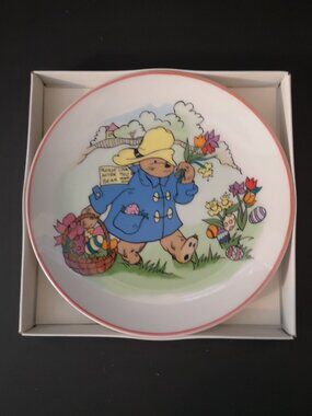 Vintage Schmid Paddington Bear Collector Plate "Spring" 1980 Made in Japan Boxed